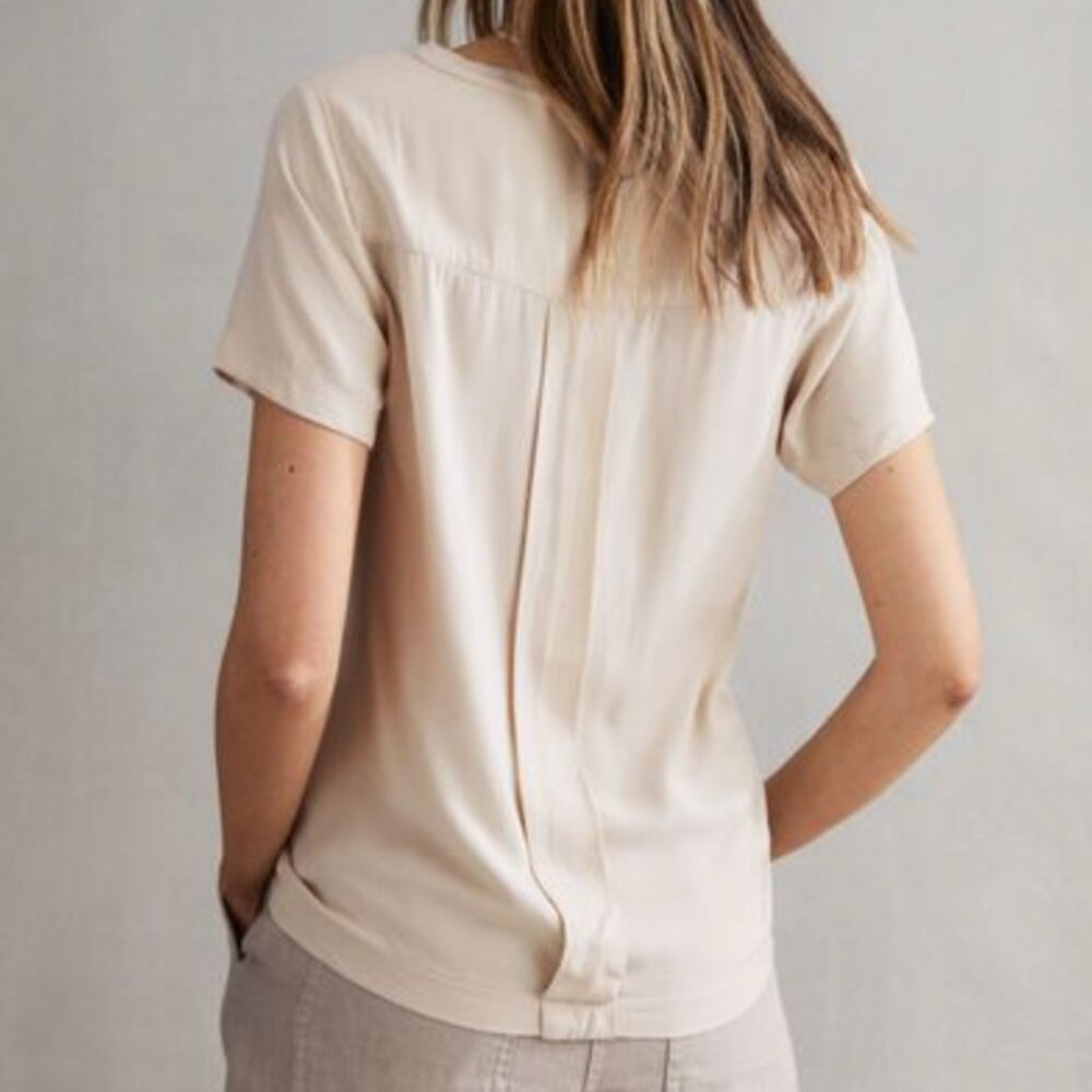 100% linen t-shirt (Reiss) in stone - Picture 3 of 10